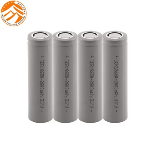 IEC62133 Bateria de lítio de alta temperatura de íons de lítio de cilindro 18650 3.7v 2600mah 5